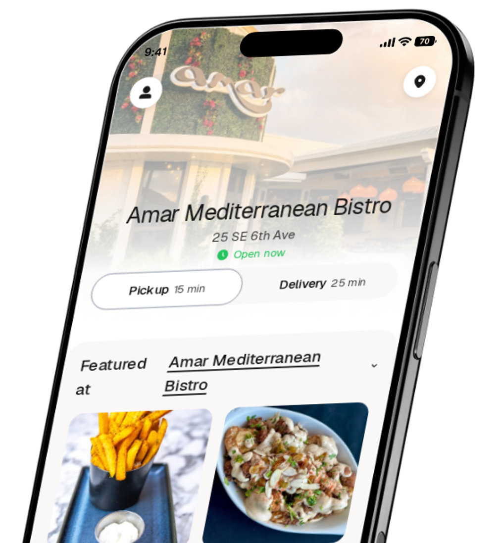 Amar Mediterranean Bistro app preview